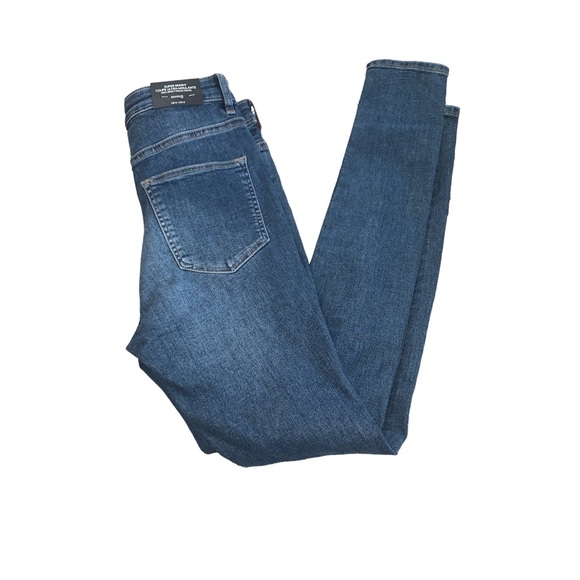 NWT H&M Divided Dark Blue Distressed Super Skinny Jeans Sz 6 - Picture 3 of 7